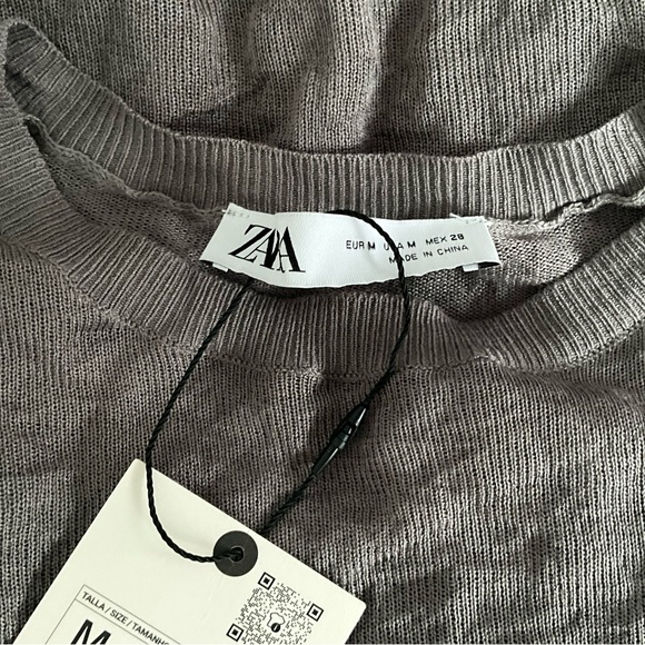 NWT Zara Wrinkled Effect Sweater - Picture 7 of 9